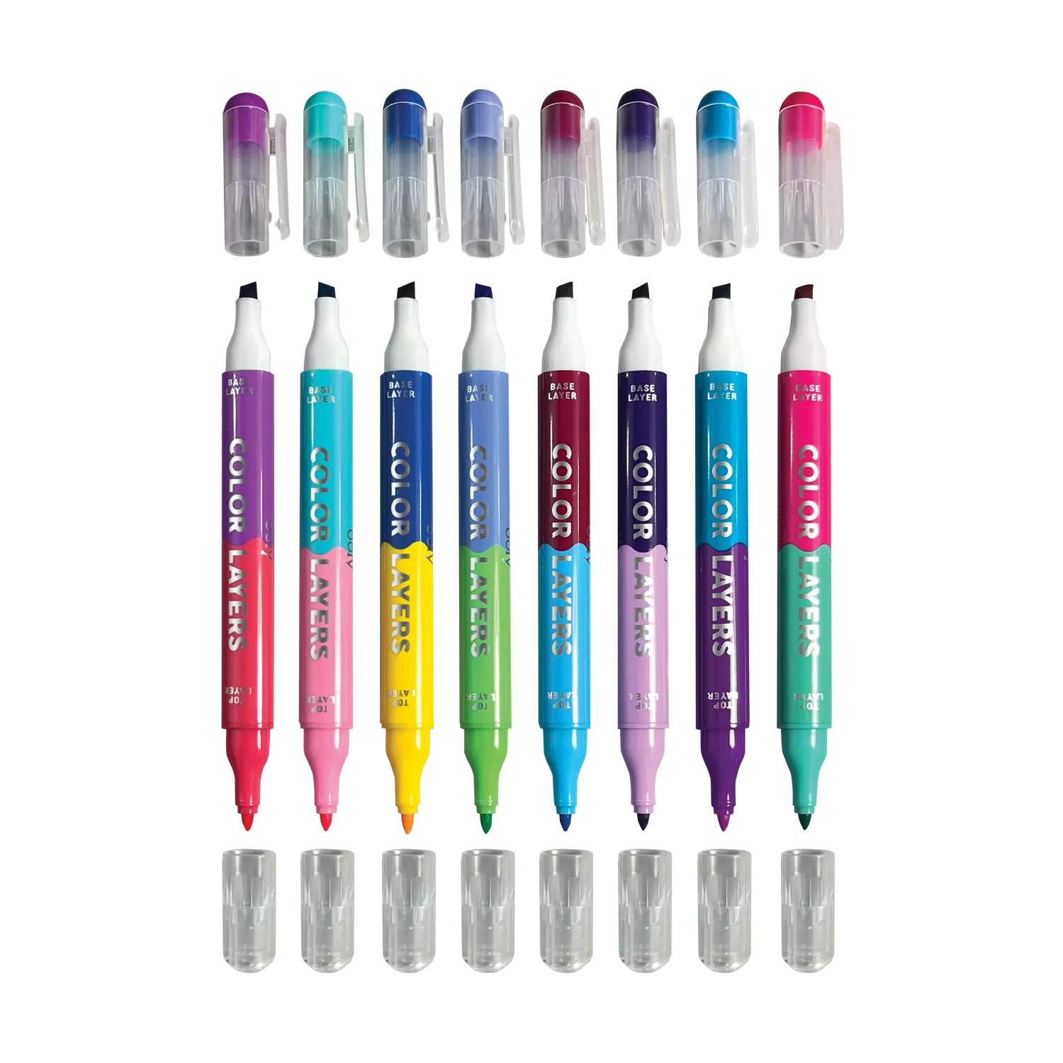 Color Layers - Marcadores de Capa Doble Punta set de 8