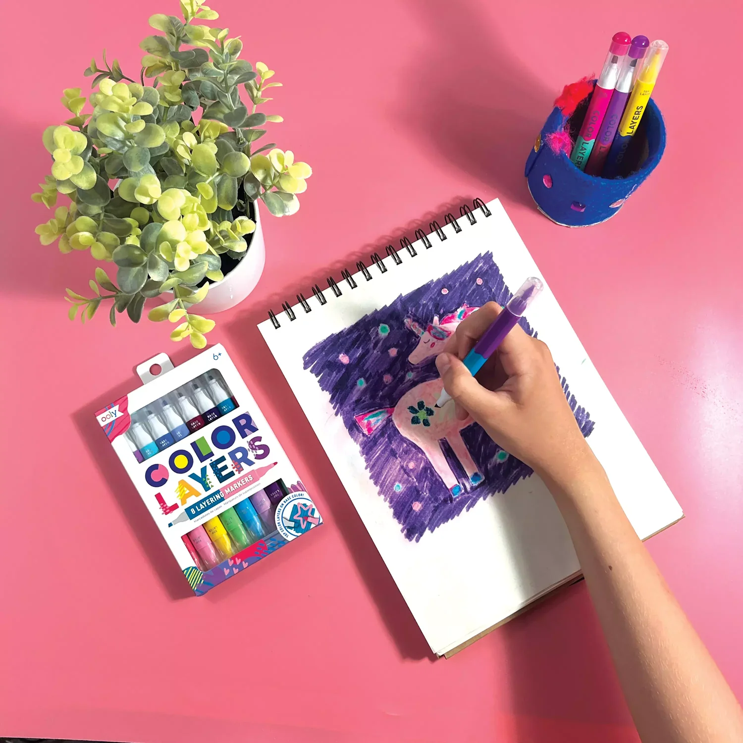 Color Layers - Marcadores de Capa Doble Punta set de 8