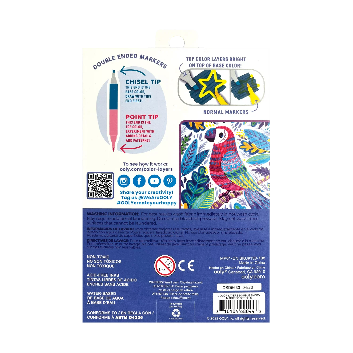 Color Layers - Marcadores de Capa Doble Punta set de 8