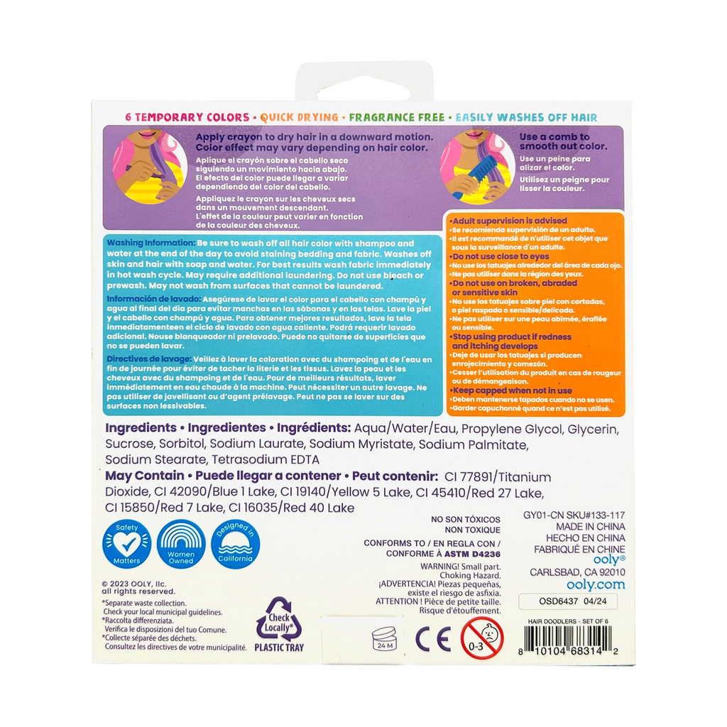 Hair doodlers - Crayones para el Cabello set de 6
