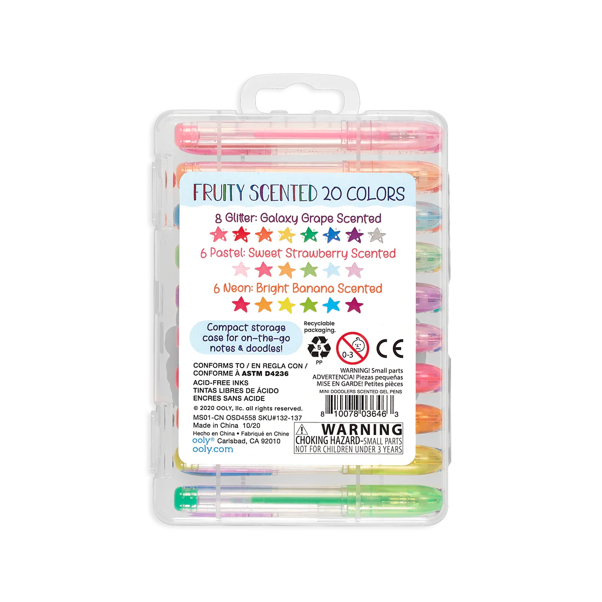 Mini Doodlers - Bolígrafos gel perfumados mini set 20