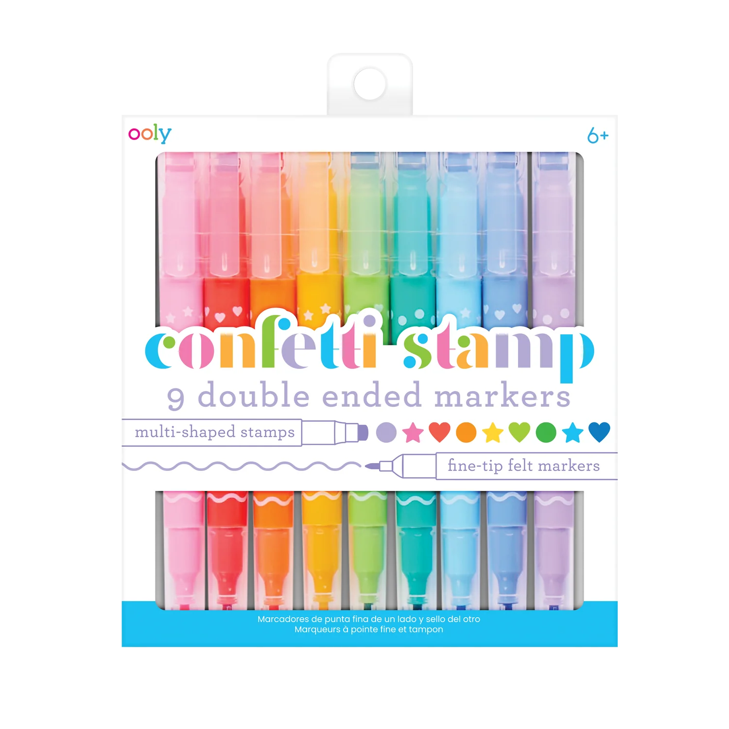 Confetti Stamp - Marcadores doble punta set de 9