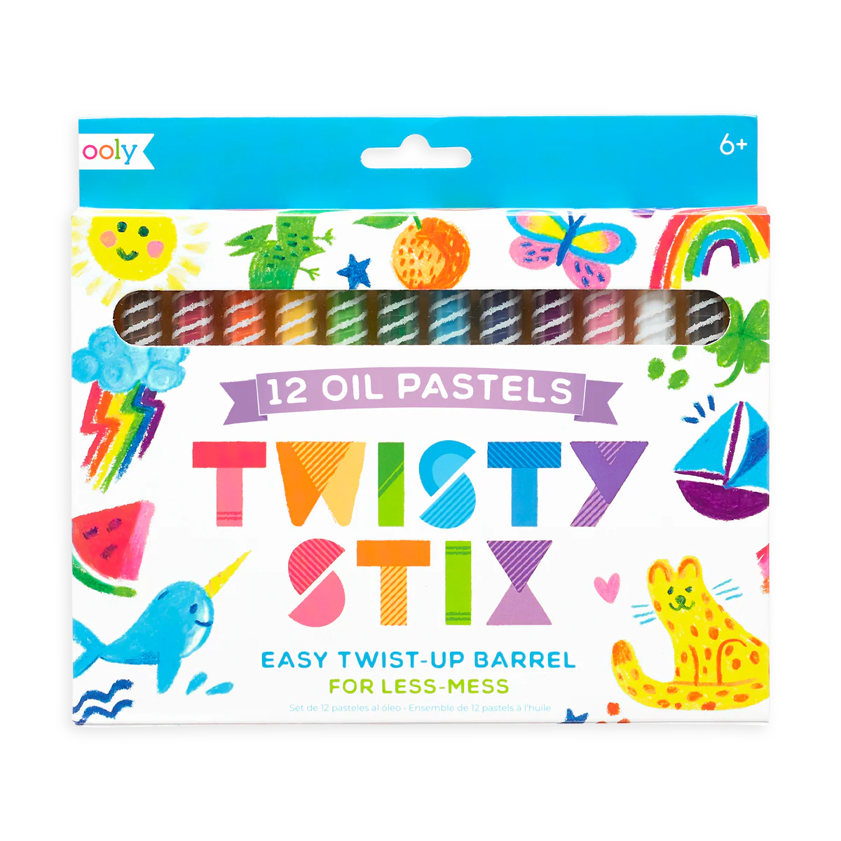Twisty Stix - Crayolas de pastel al óleo set de 12