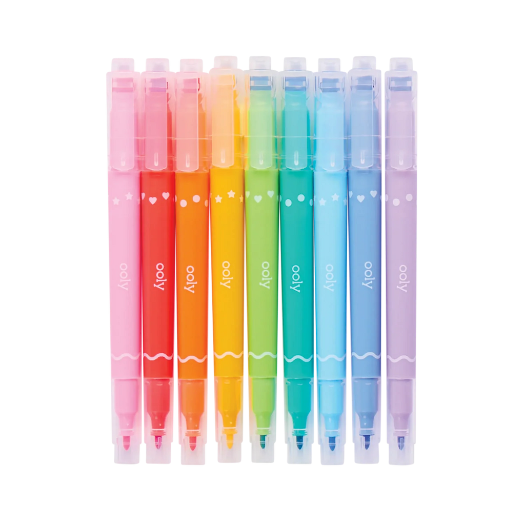 Confetti Stamp - Marcadores doble punta set de 9