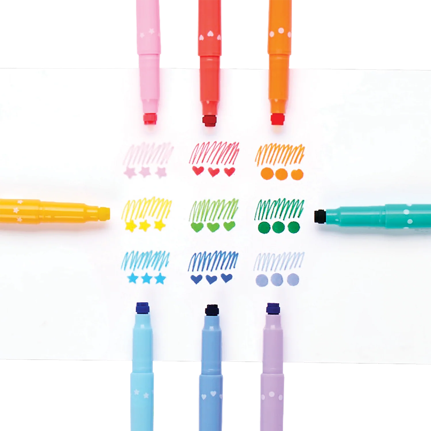 Confetti Stamp - Marcadores doble punta set de 9