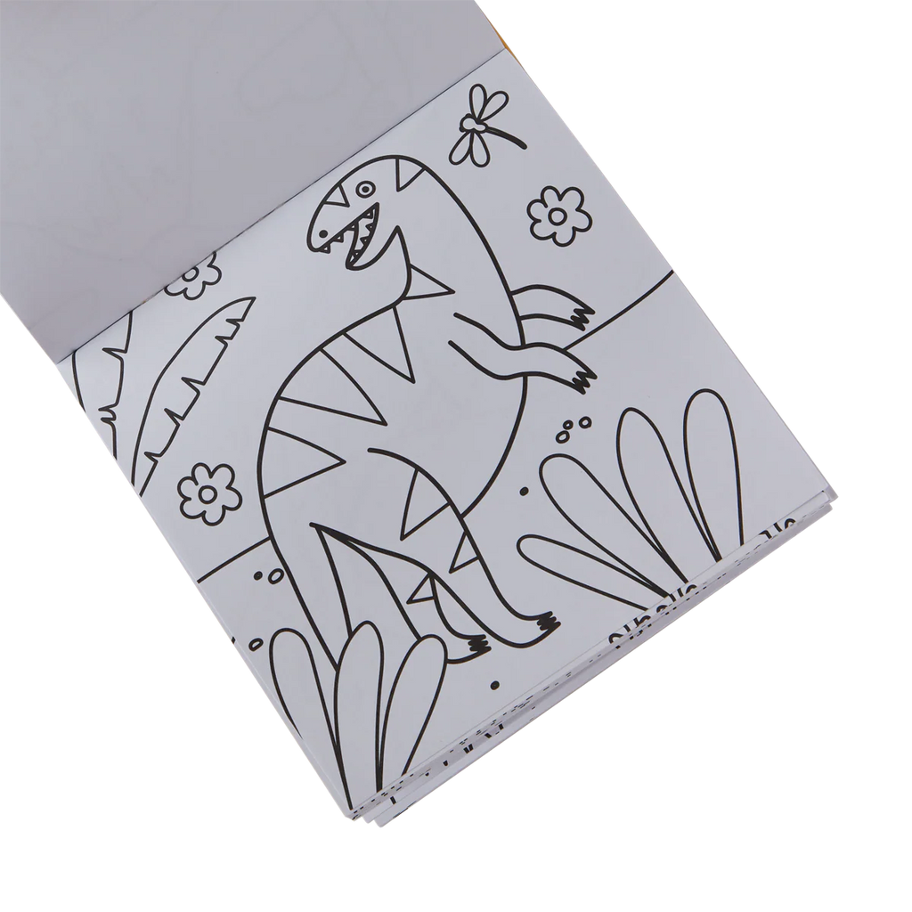 Dinoland - Set de libro y crayones para viaje