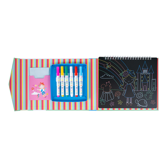 Pizarra & Block de Dibujo – Hadas & Arcoíris