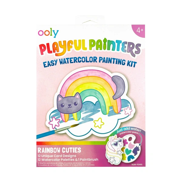 Playful Painters - Kit de acuarelas todo en uno - Rainbow Cuties