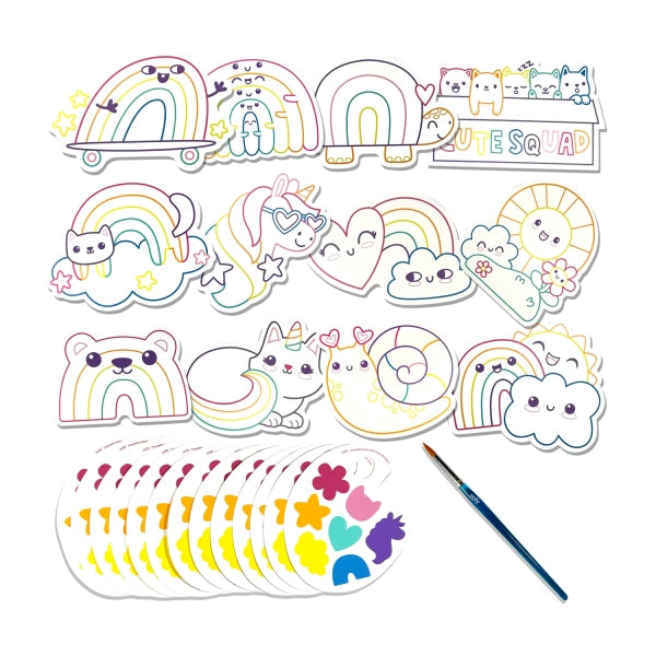 Playful Painters - Kit de acuarelas todo en uno - Rainbow Cuties