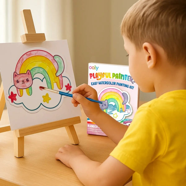 Playful Painters - Kit de acuarelas todo en uno - Rainbow Cuties