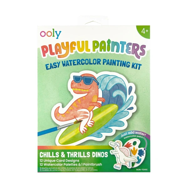 Playful Painters - Kis de Acuarela todo en uno - Chills and Thrils Dinos