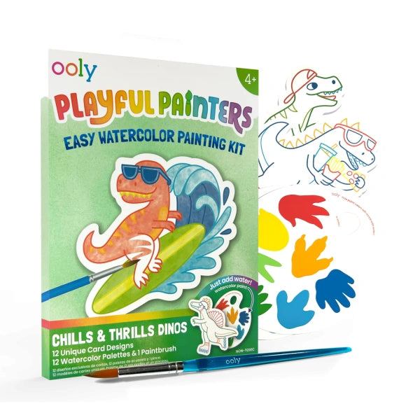 Playful Painters - Kis de Acuarela todo en uno - Chills and Thrils Dinos