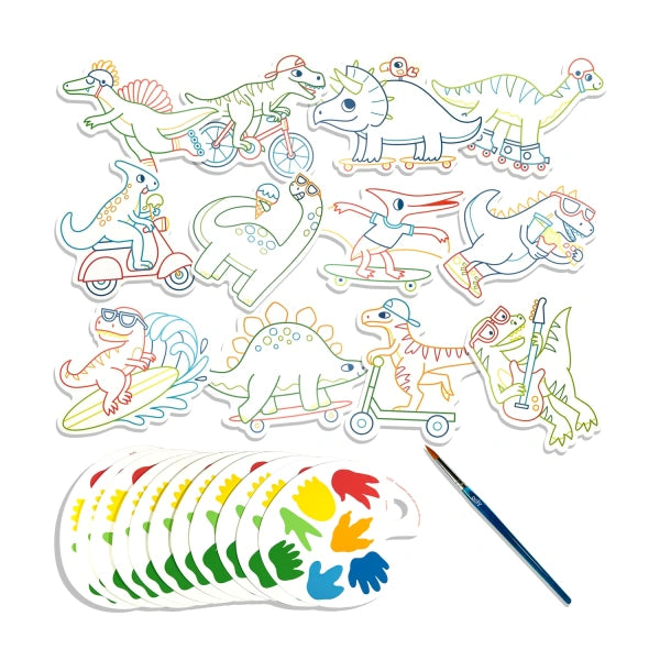 Playful Painters - Kis de Acuarela todo en uno - Chills and Thrils Dinos