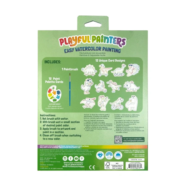 Playful Painters - Kis de Acuarela todo en uno - Chills and Thrils Dinos