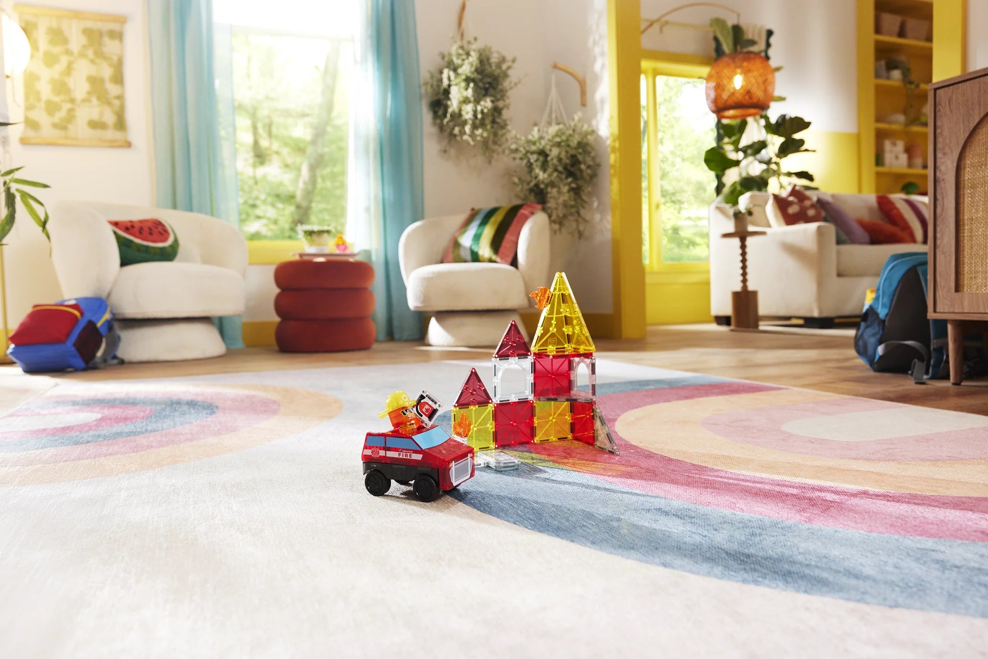 Magna Tiles Estacion de Bomberos - 27 pz