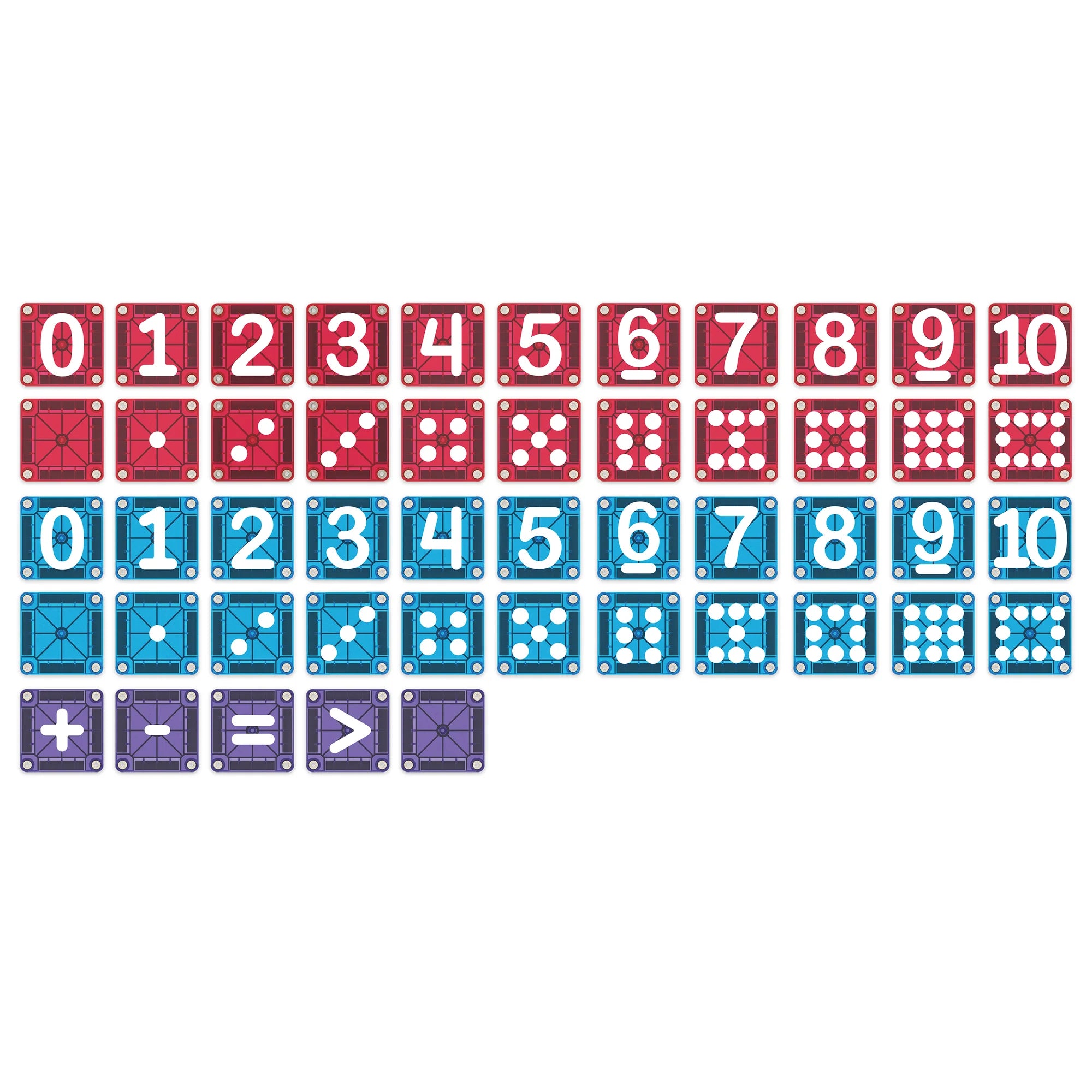 Magna Tiles Micromags Aprender Numeros 56 pz