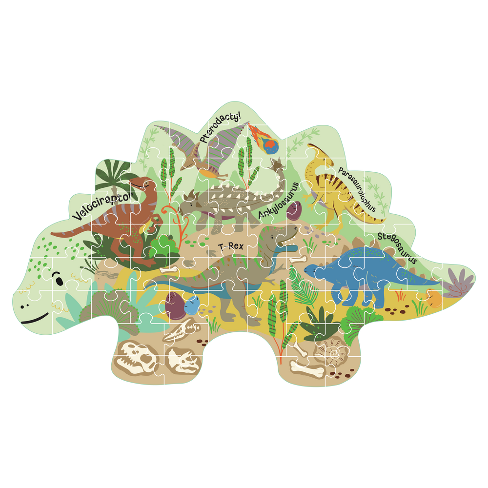 Rompecabezas de 60 piezas en forma - Dinosaurio