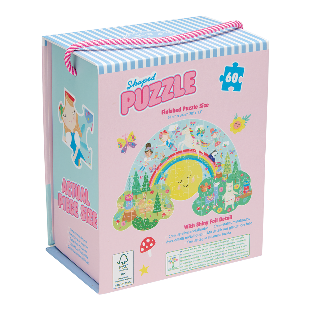 Rompecabezas de 60 piezas en forma - Hada Arcoiris