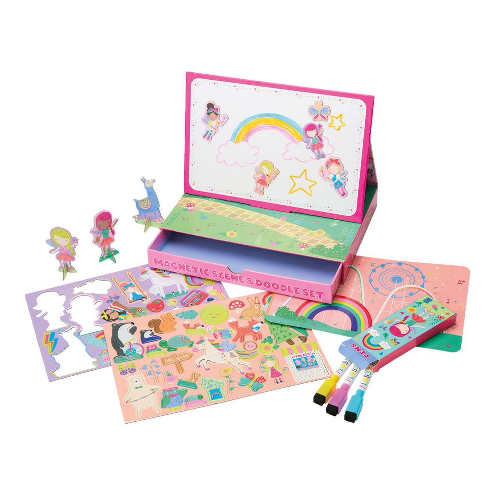 Escena Magnetica y Juego de Garabatos - Hadas y Arcoiris