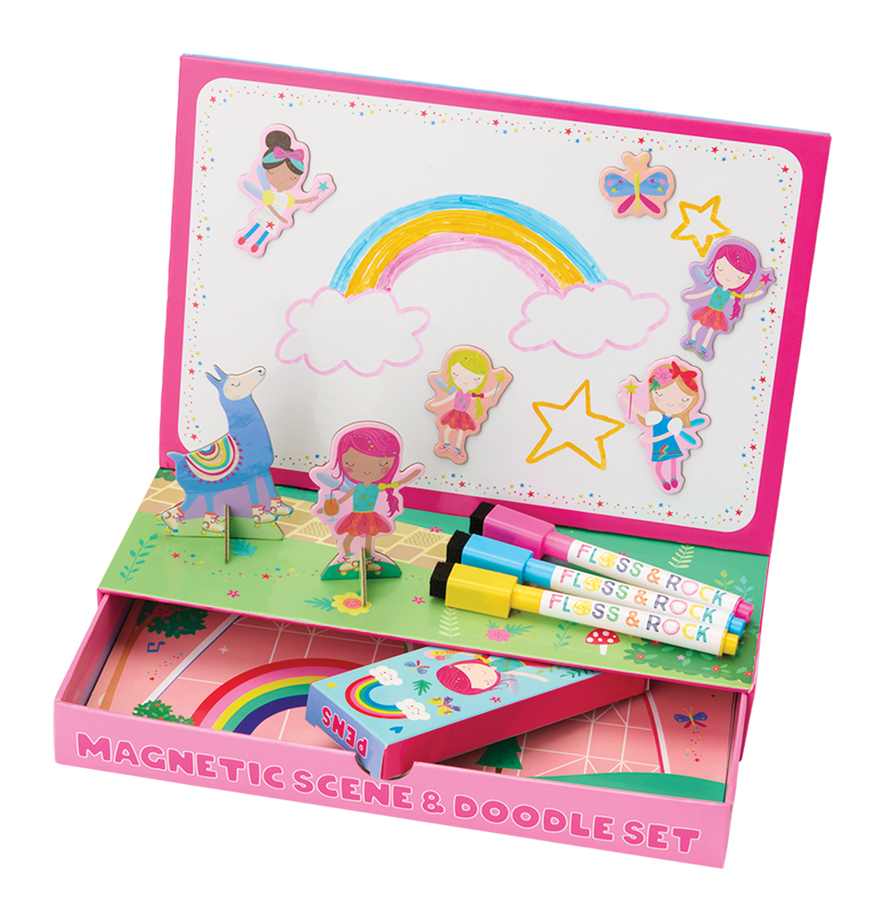 Escena Magnetica y Juego de Garabatos - Hadas y Arcoiris