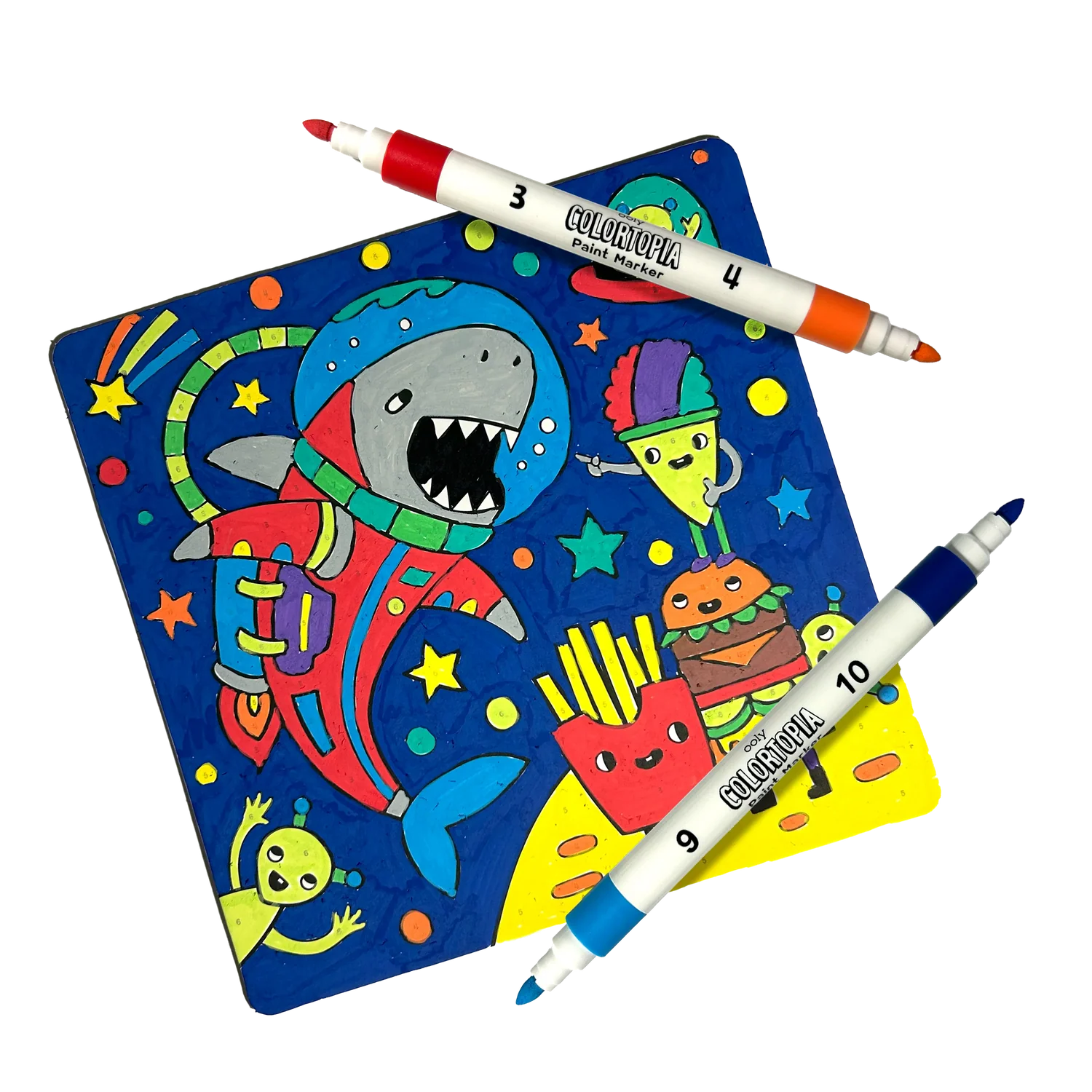 Colortopia - Aventuras épicas - Kit de marcadores de pintura para colorear por numeros