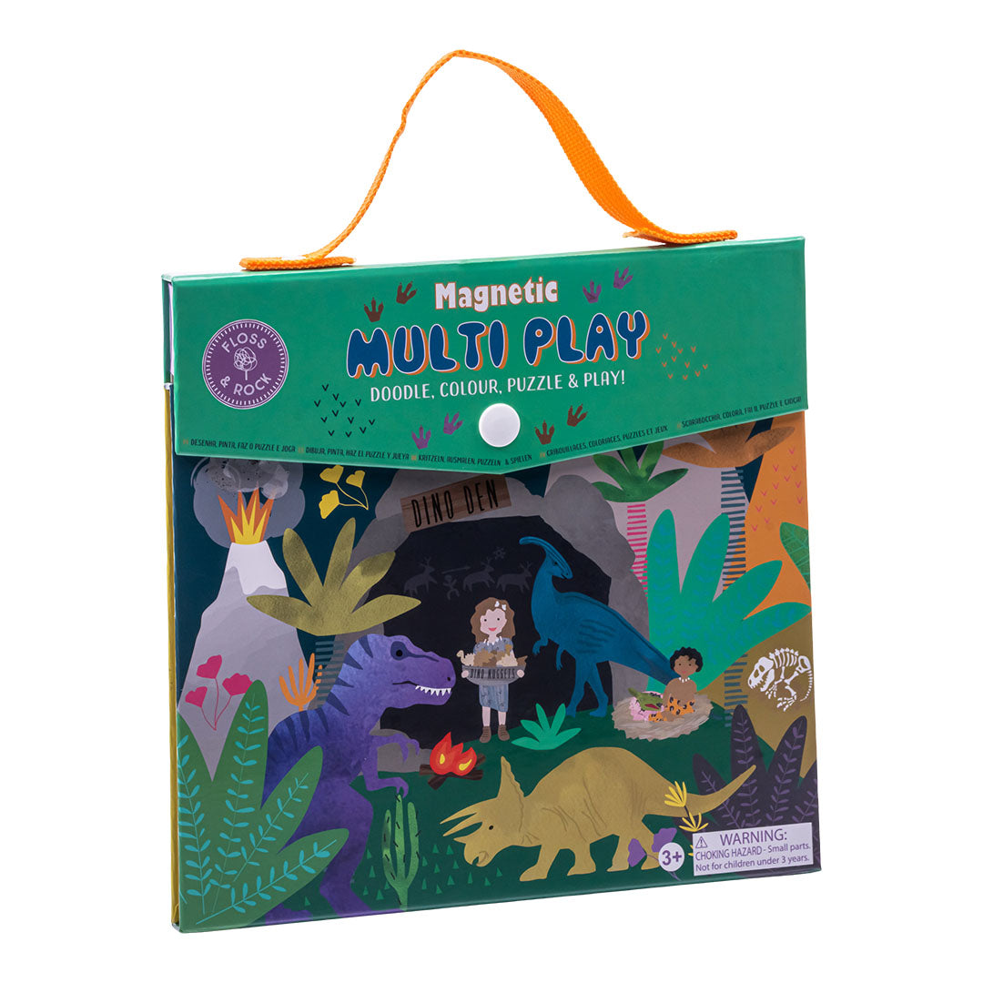 Magnetic Multi-Play 4 en 1 juegos - Dinosaurios