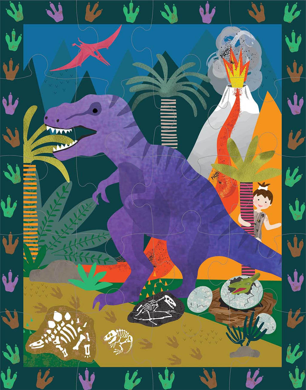 Magnetic Multi-Play 4 en 1 juegos - Dinosaurios