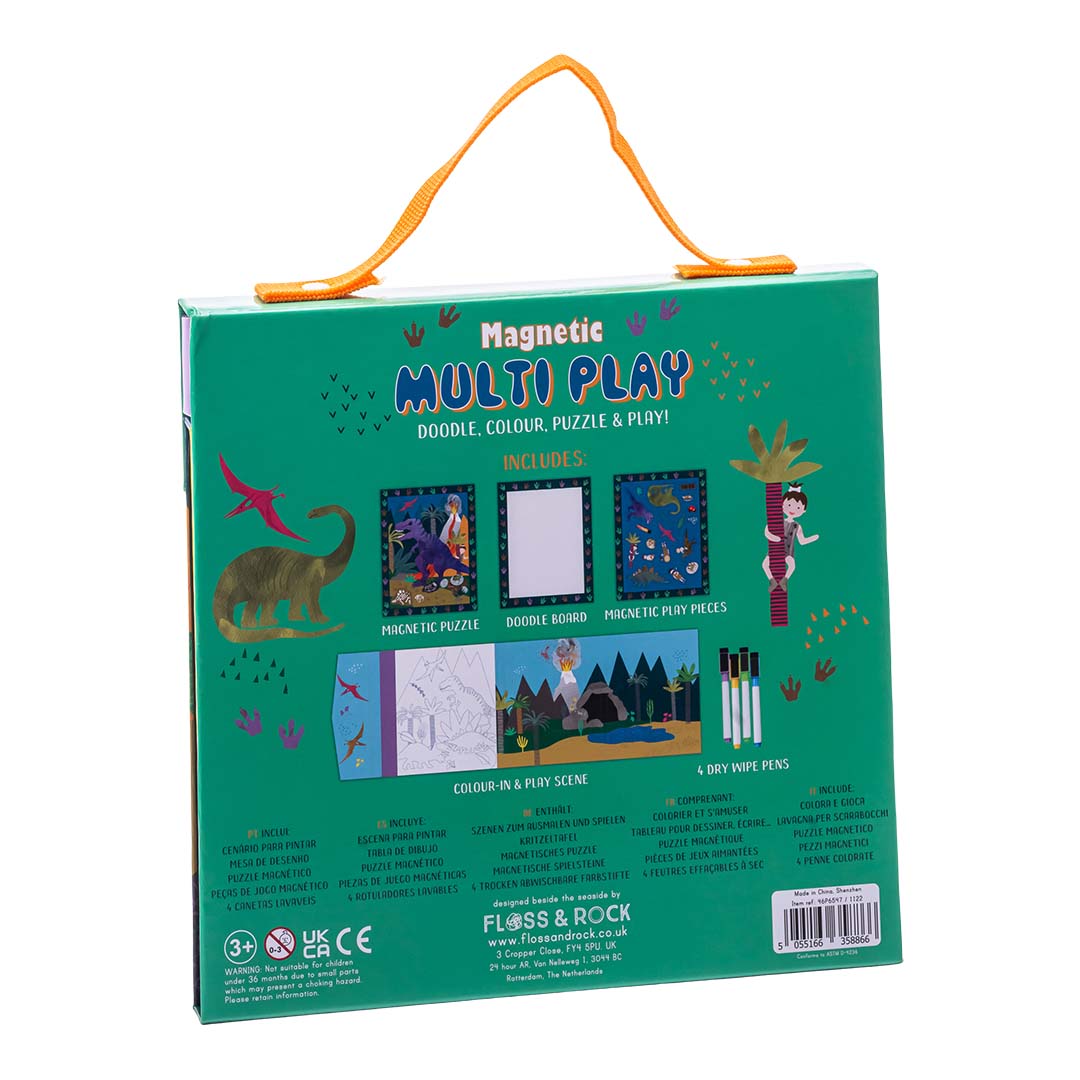 Magnetic Multi-Play 4 en 1 juegos - Dinosaurios