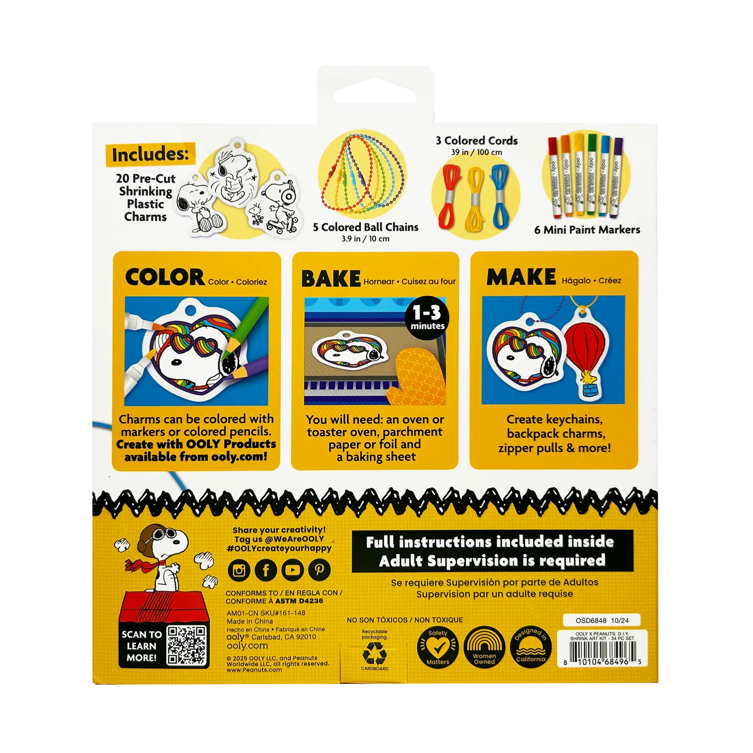 Shrink Its - Kit de arte retractil - Peanuts