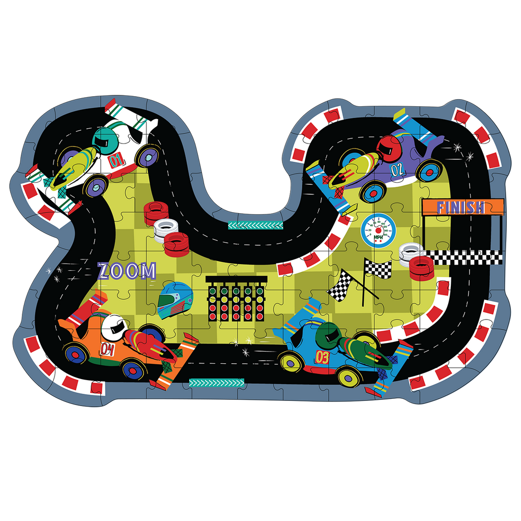 Rompecabezas Infantil 80 pz - Pista de carreras