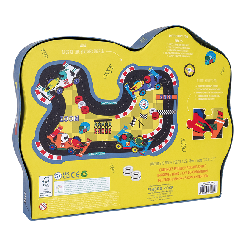 Rompecabezas Infantil 80 pz - Pista de carreras