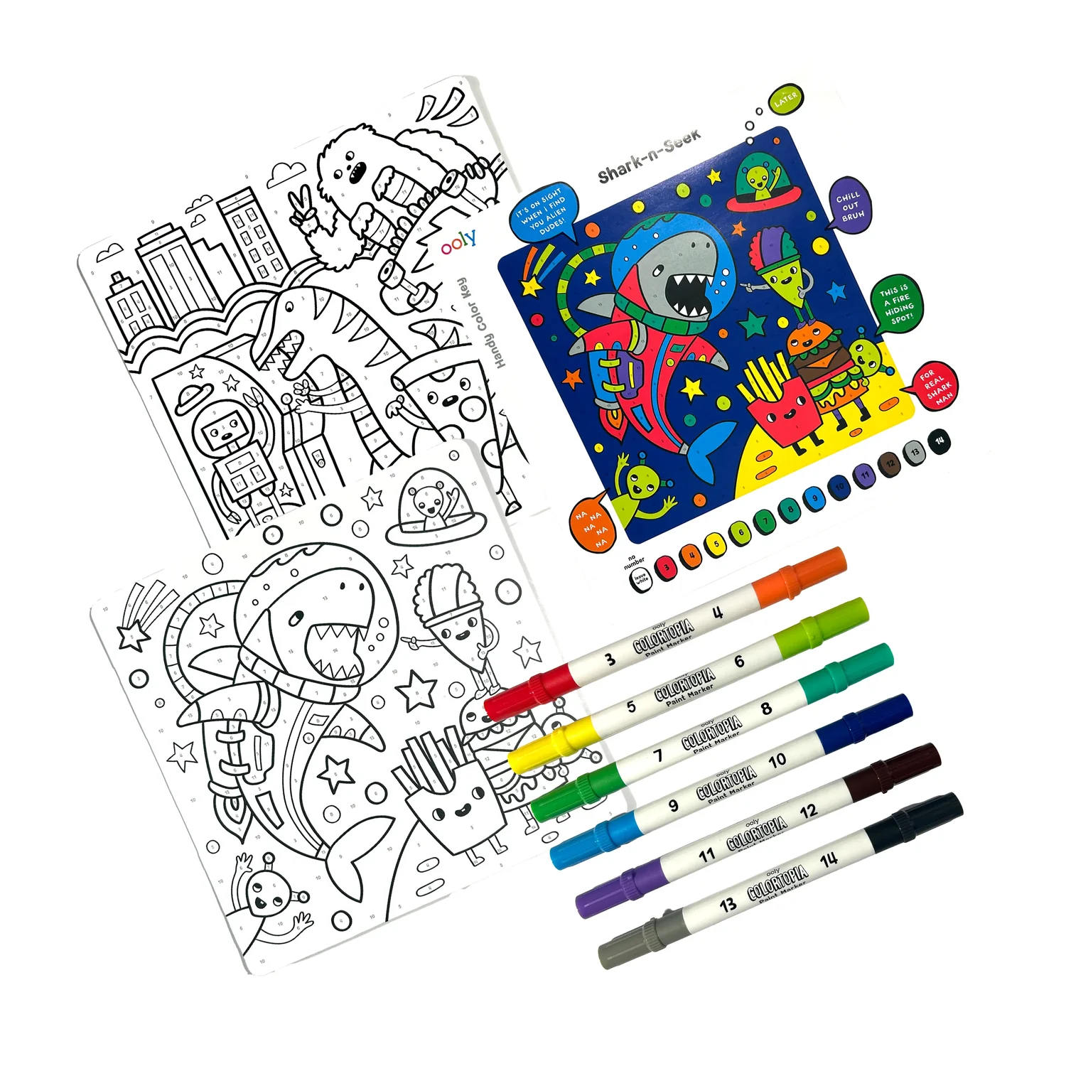 Colortopia - Aventuras épicas - Kit de marcadores de pintura para colorear por numeros