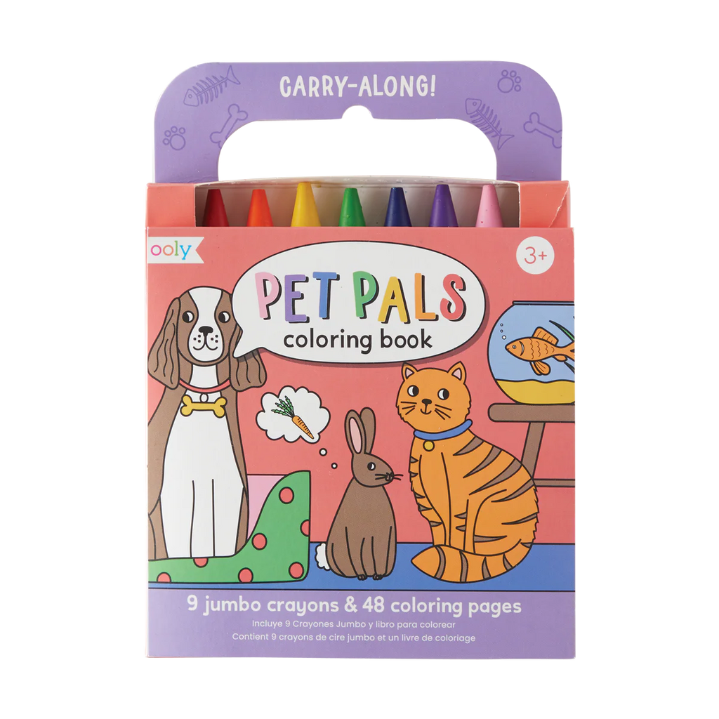 Set Libro para Colorear + Crayones - Mascotas