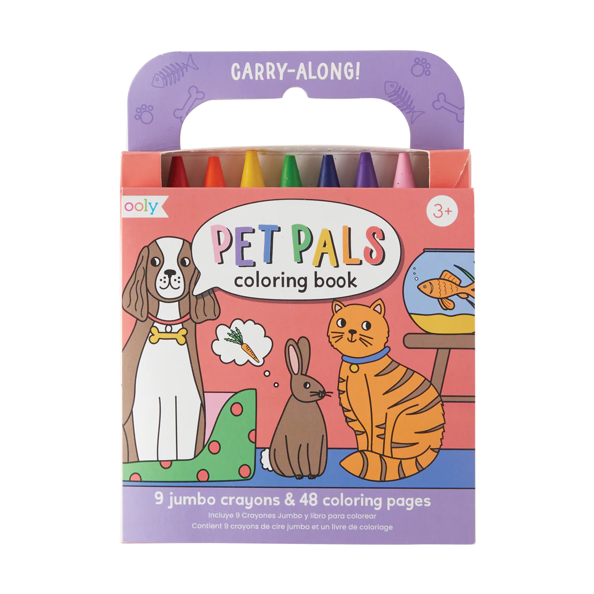 Set Libro para Colorear + Crayones - Mascotas