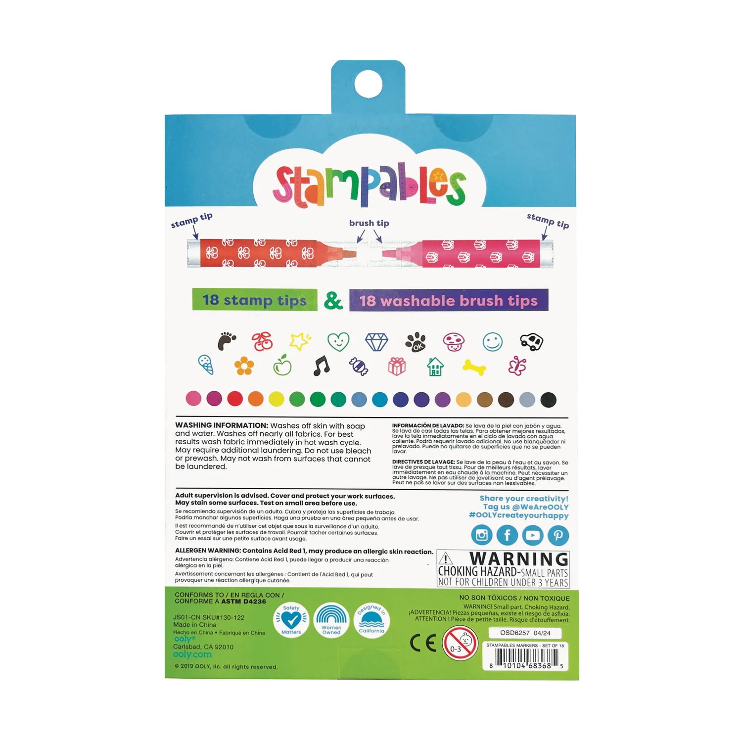 Stampables - Marcadores doble punta con estampa