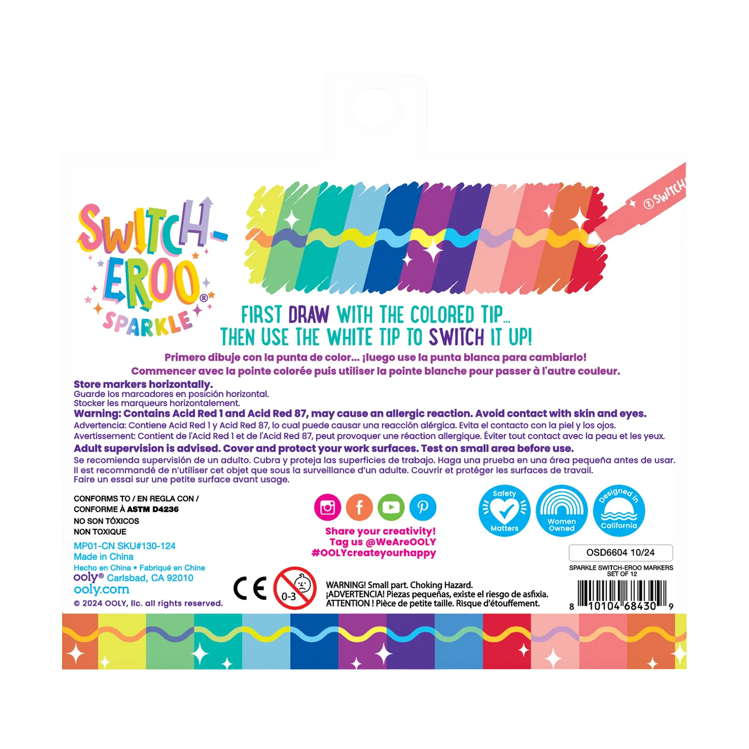 Switcheroo Sparkle - Marcadores Brillantes cambio de color set de 12