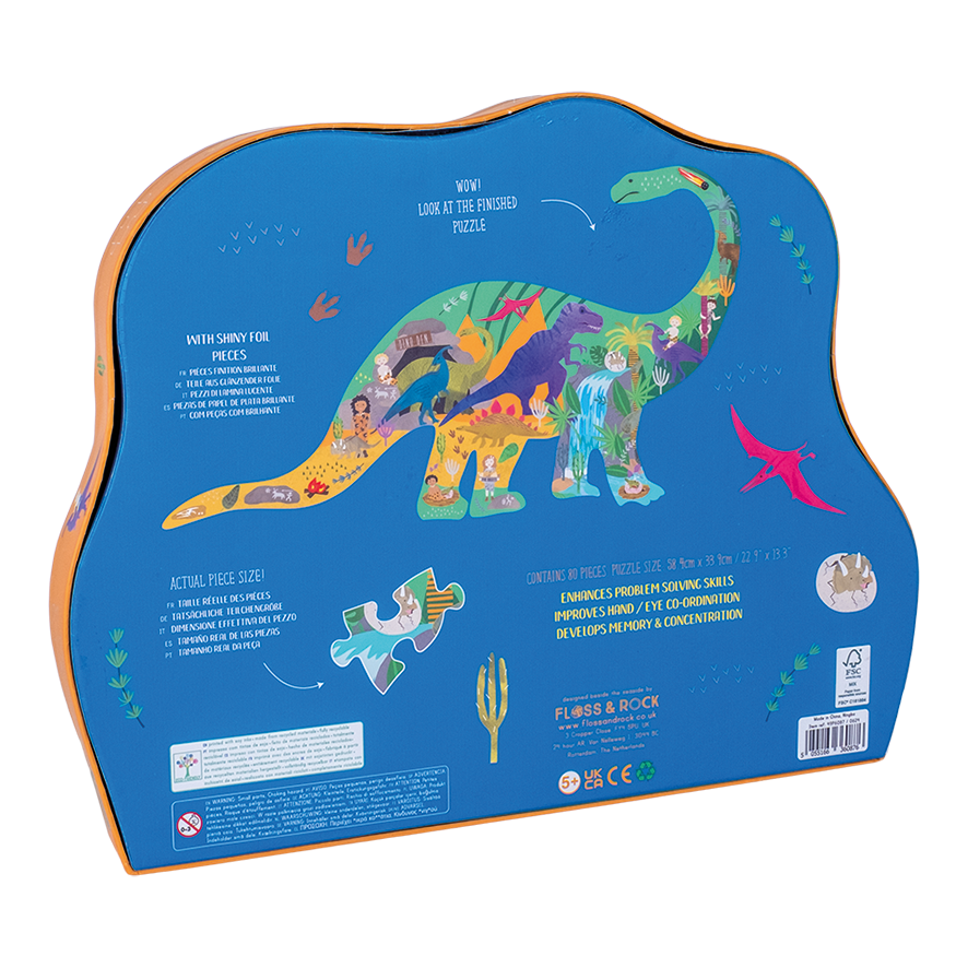 Rompecabezas Infantil 80 Piezas – Dinosaurios