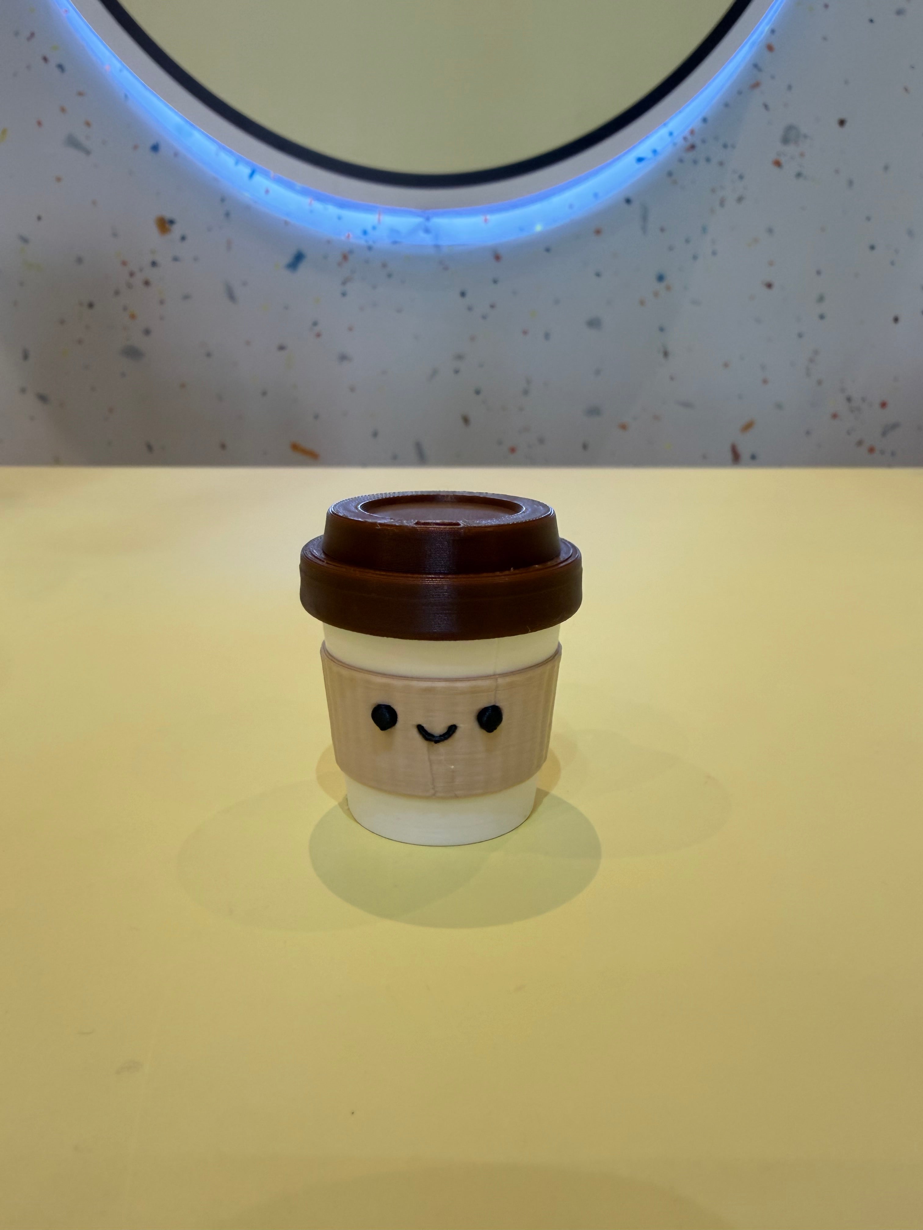 Brown Coffee Latte Keychain Clicker
