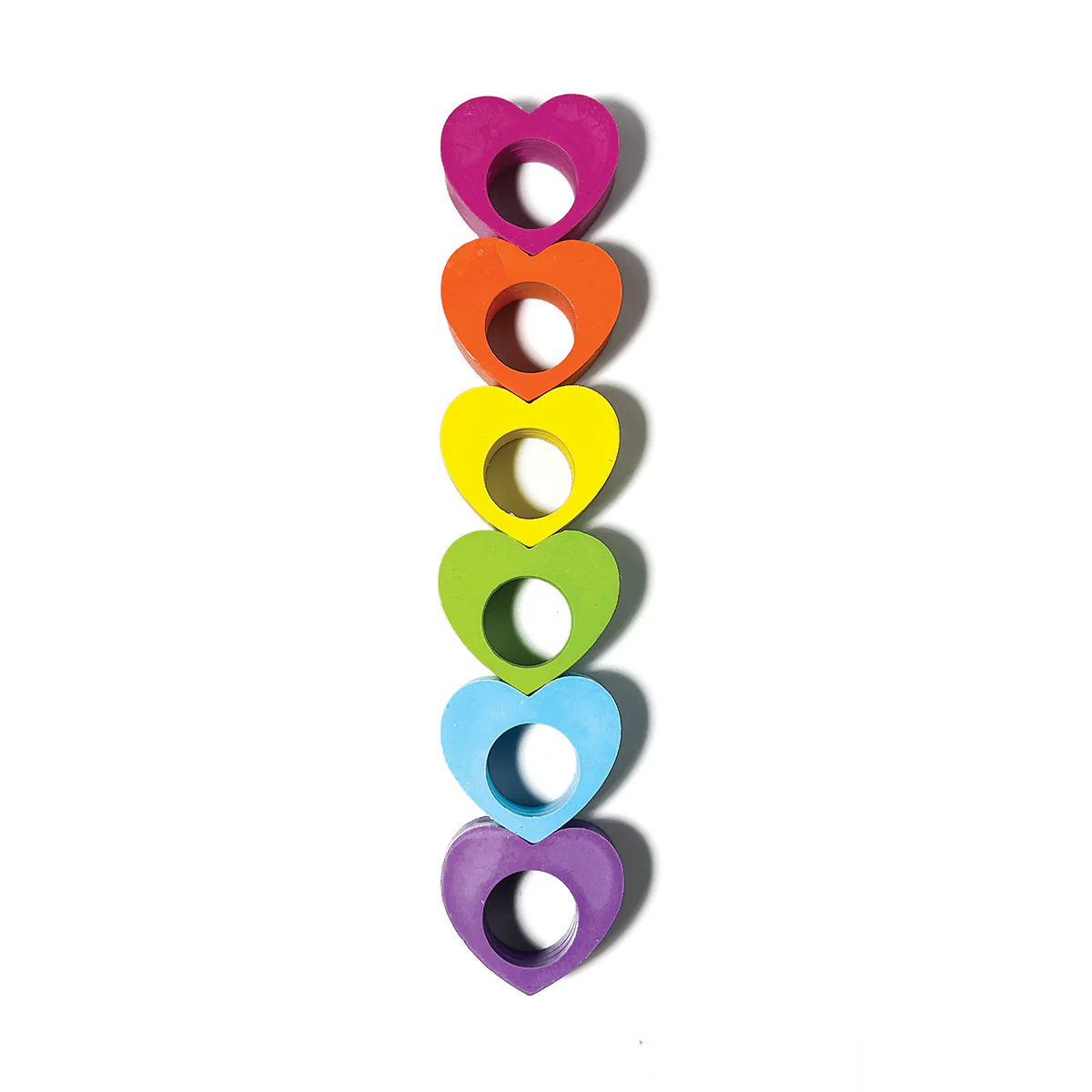 Heart Ring Crayons - Colores de corazón set de 6