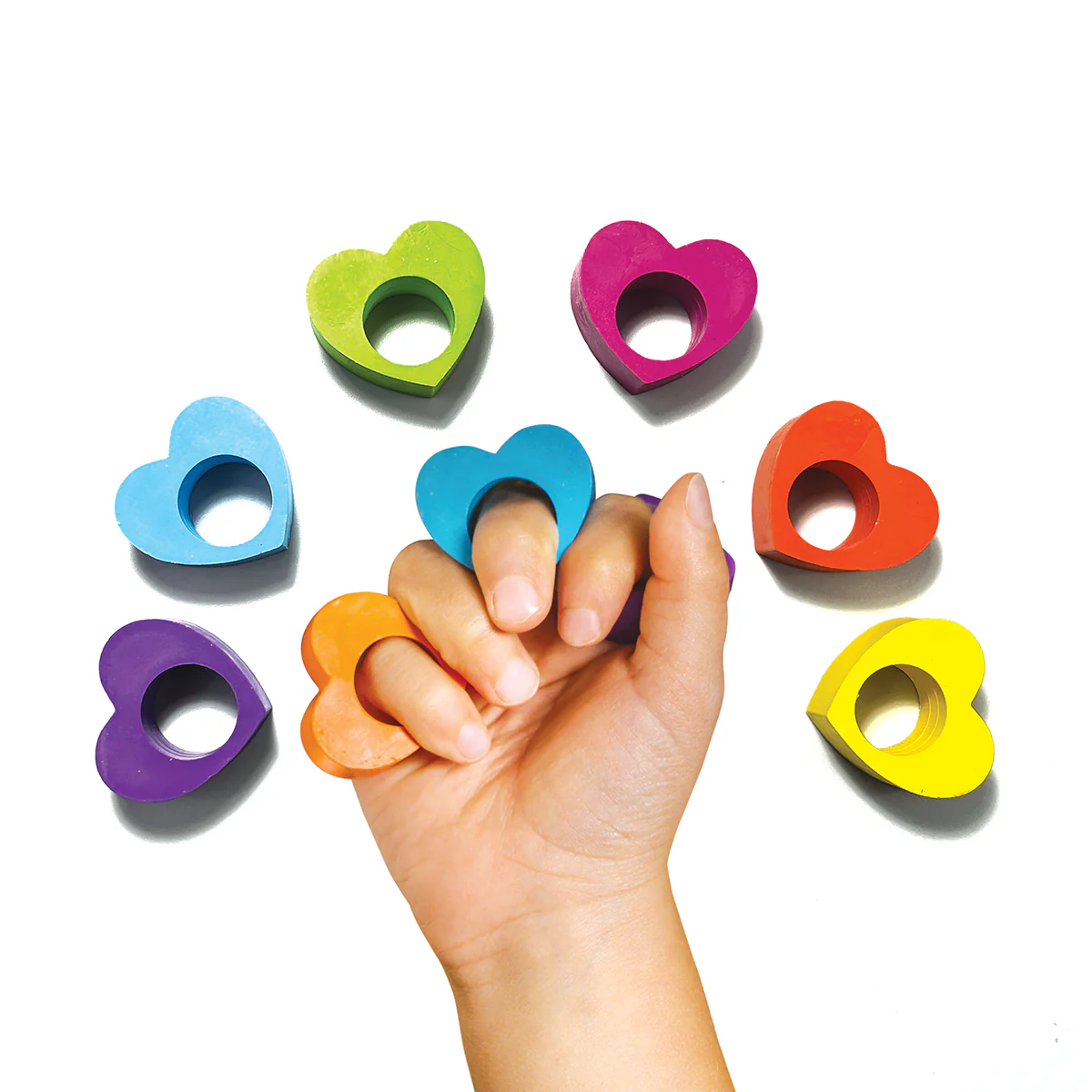 Heart Ring Crayons - Colores de corazón set de 6