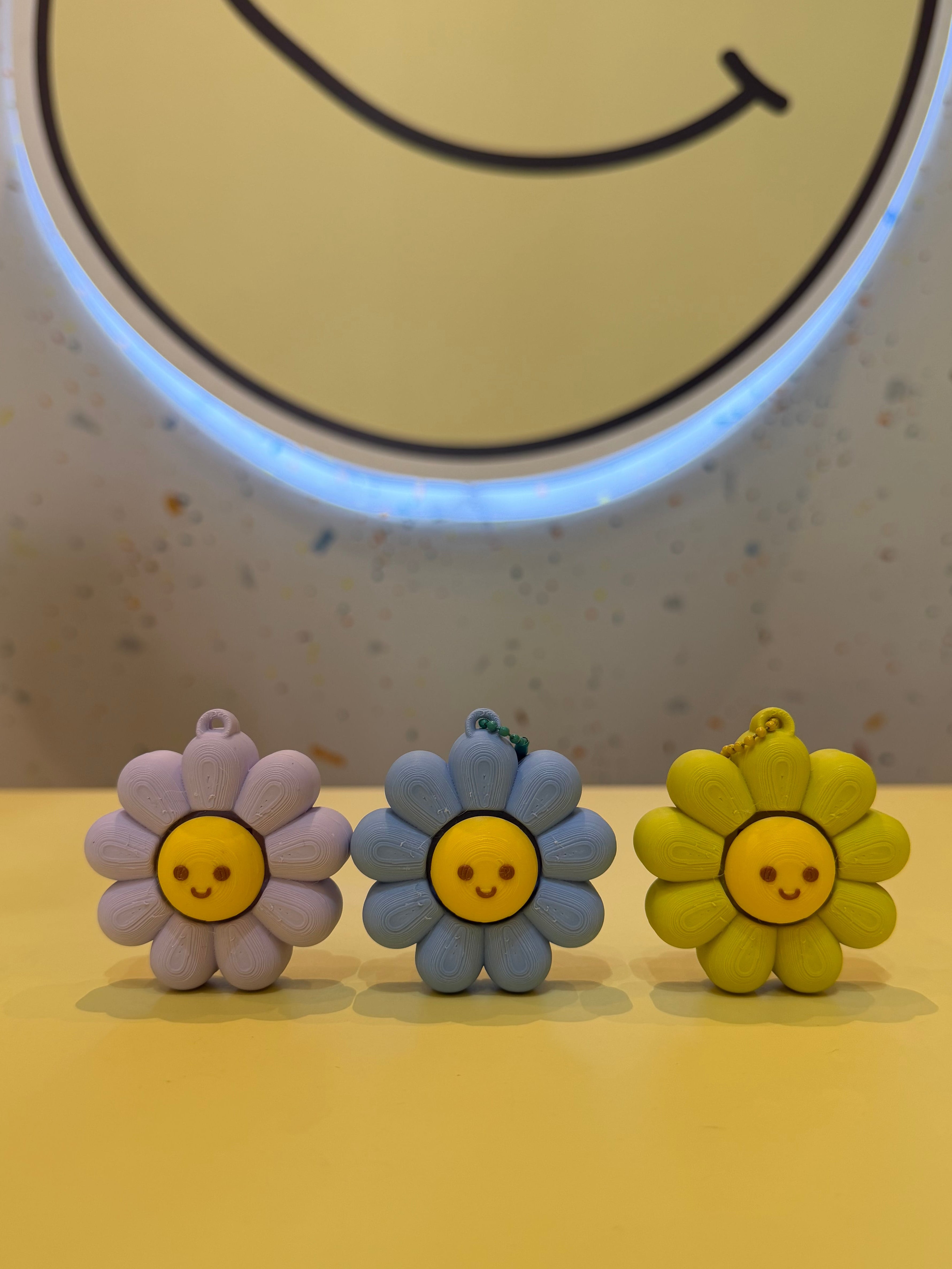 Flower single keychain clicker