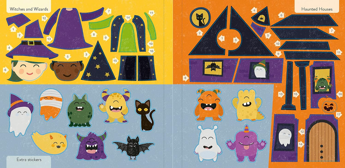 Color with Stickers - Halloween