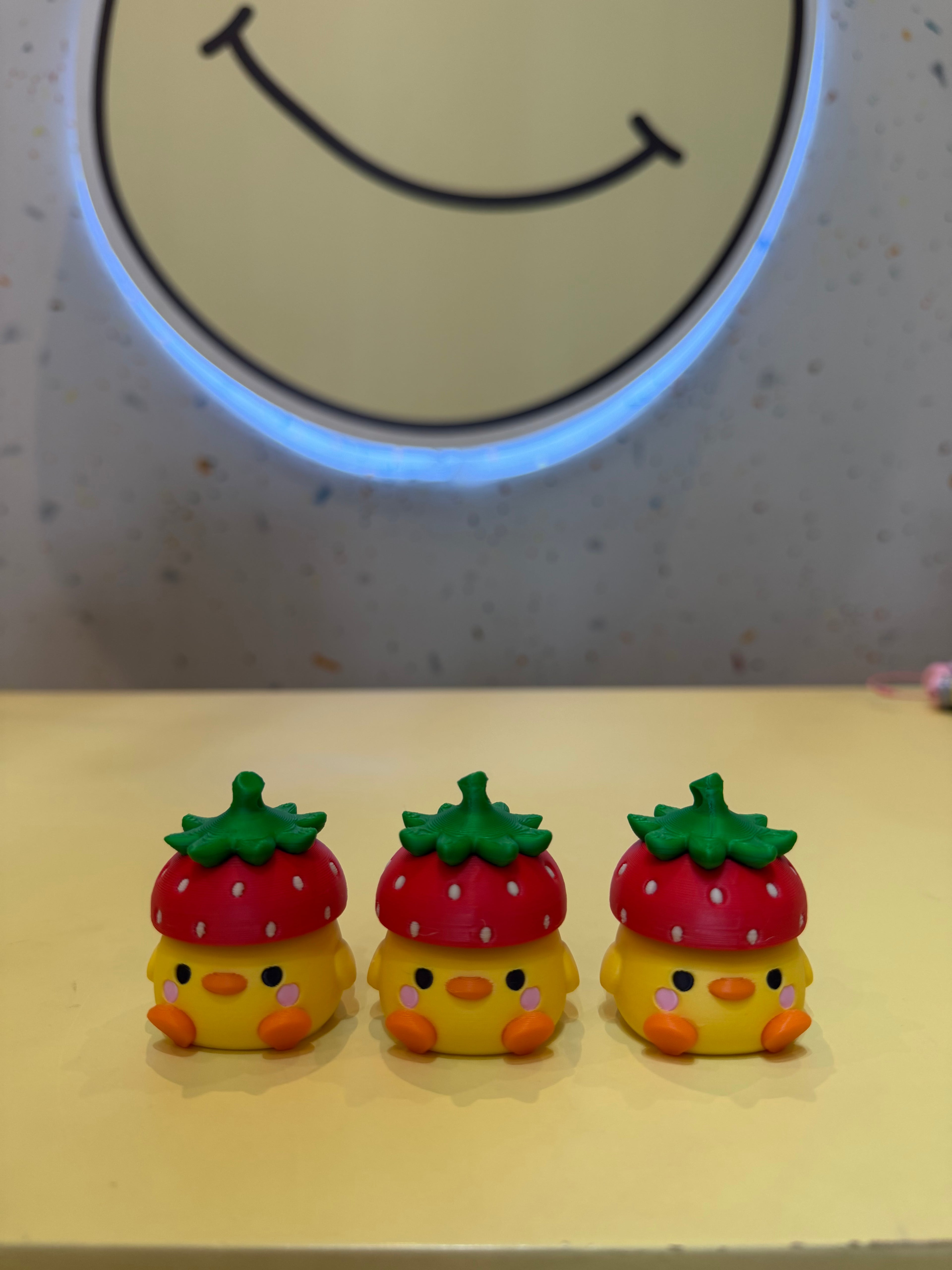Strawberry Duck Keychain Clicker