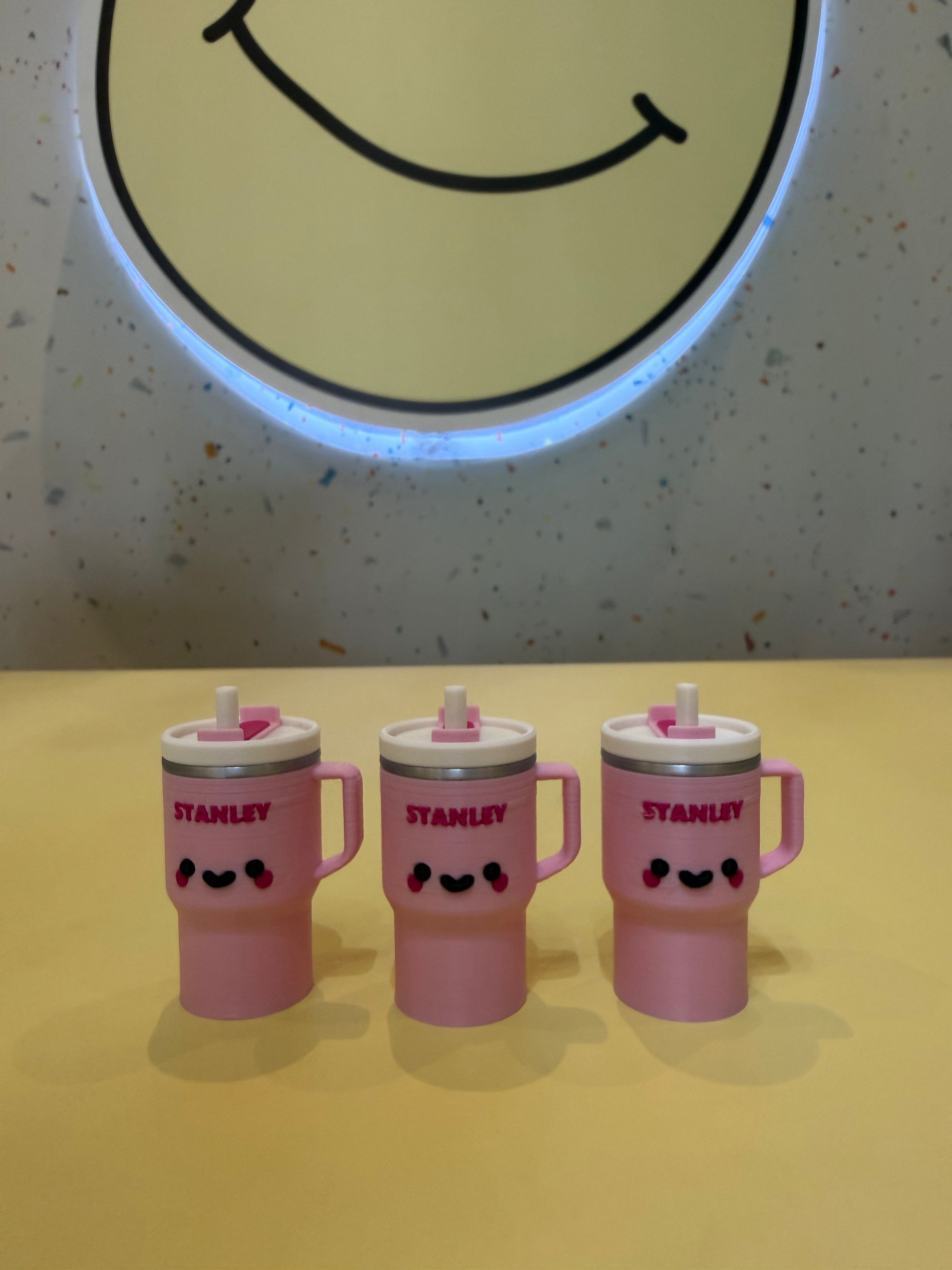 Pink Stanley Tumbler Keychain Clicker