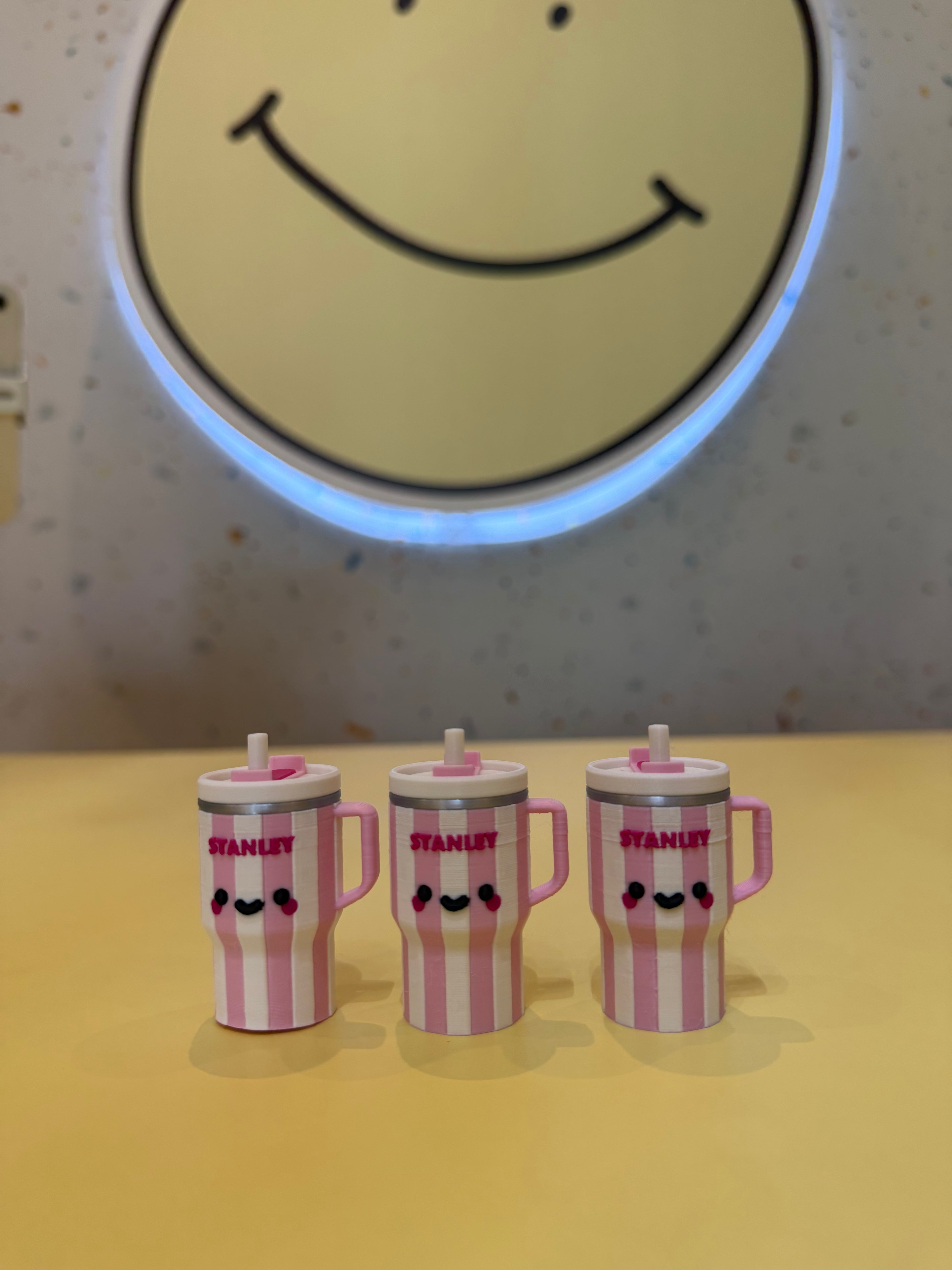 Striped Stanley Tumbler Keychain Clicker