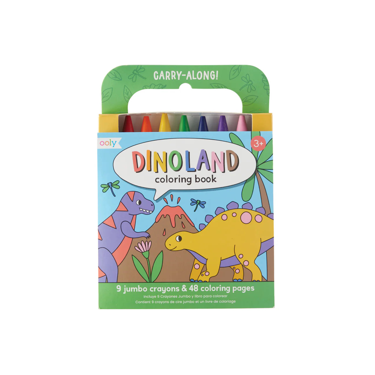 Dinoland - Set de libro y crayones para viaje