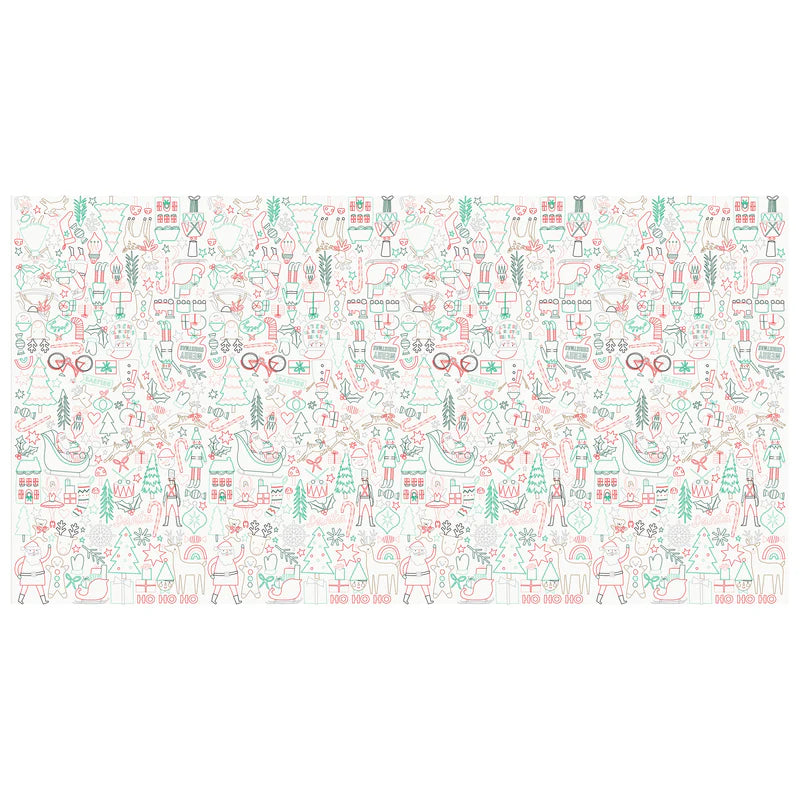 Mantel Navideño para colorear