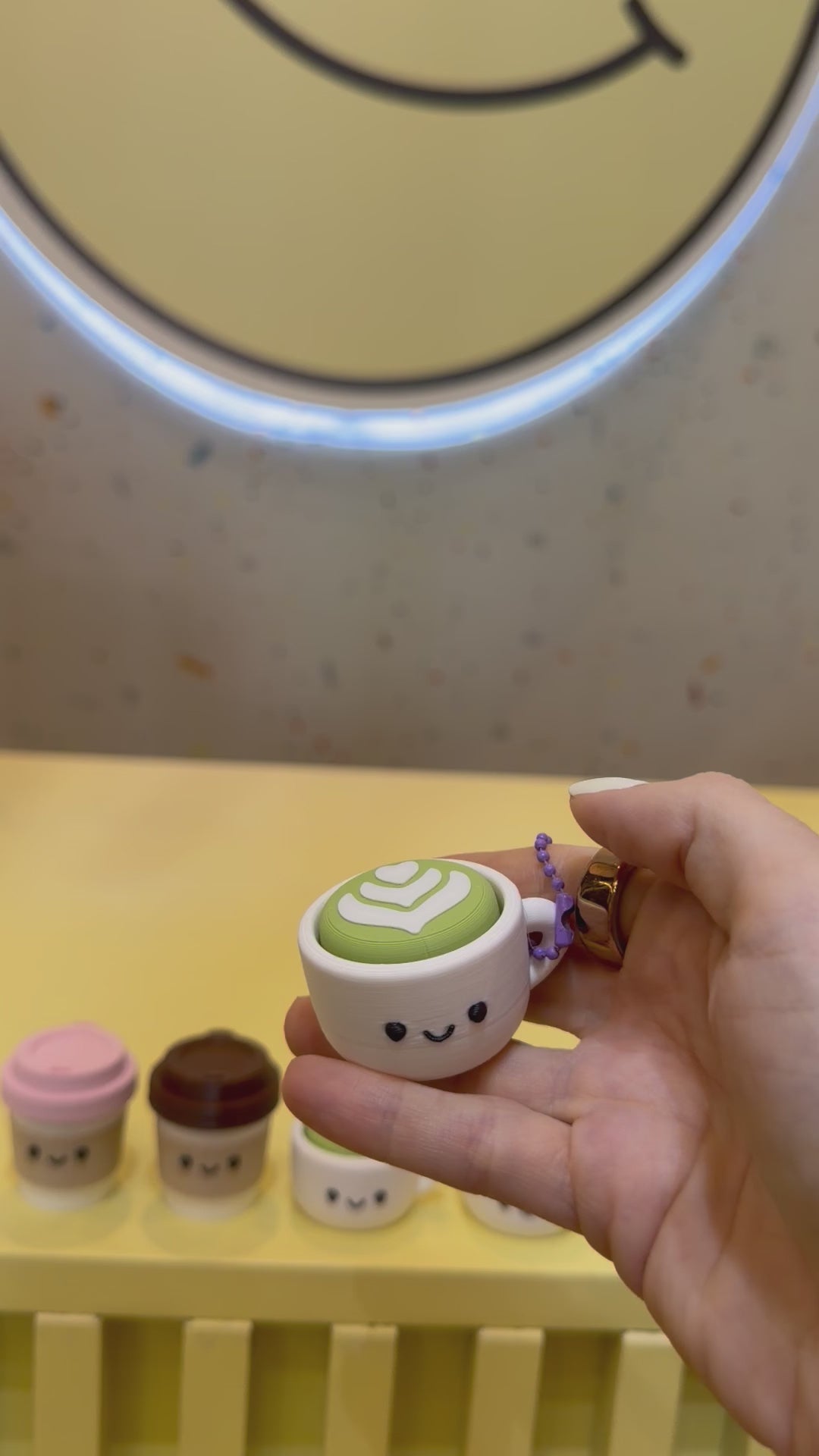 Matcha Latte Keychain Clicker