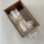 Caja de bautizo en madera